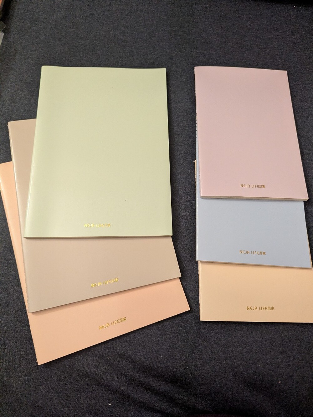 Pastel Notebook Set - Pink, Peach, Mint, Beige, Light Blue